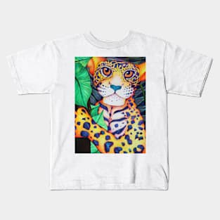 Trippy Wild Jaguar Kids T-Shirt